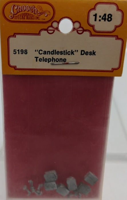 Chooch Enterprises Inc 5198 O Scale "Candelstick" Desk Telephone Unpainted Metal