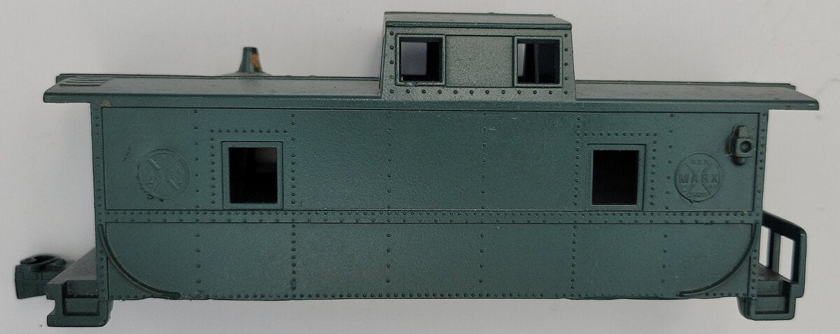 Marx 18326 O Scale Green Postwar Rear Cupola Caboose Car Body Shell