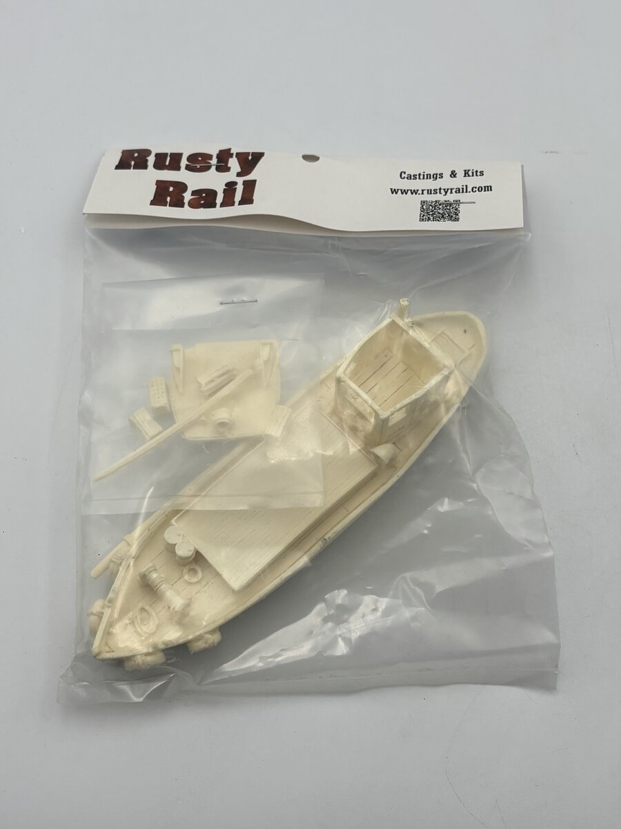 Rusty Rails HO Long Deck Fishing Boat Casting Kit