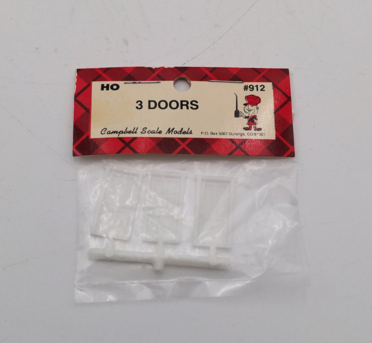 Campbell Scale Models 912 HO Scale  3 Plastic Doors