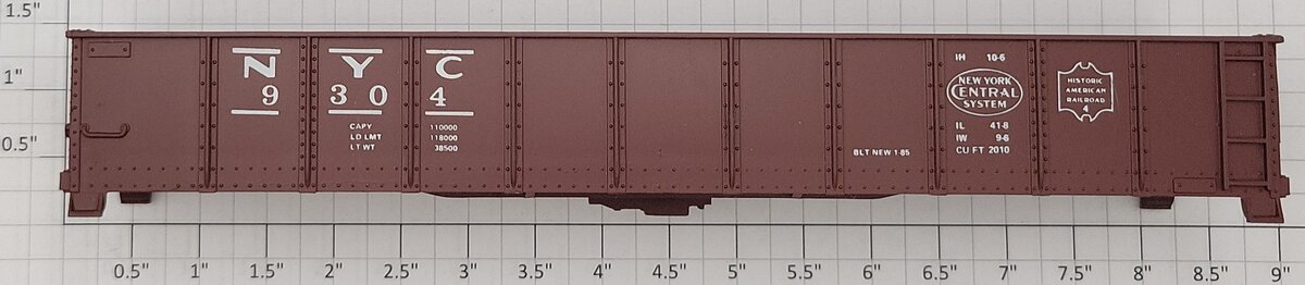 American Flyer PA9986 S Scale Brown New York Central Gondola BodyShell #9304