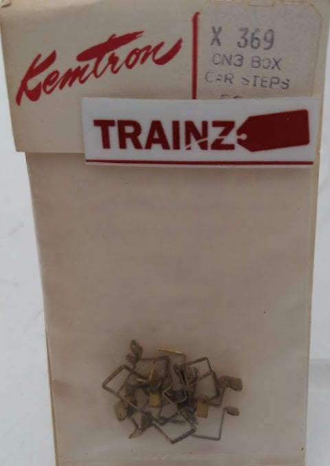 Kemtron X369 On3/On30/O Scale Freight Car Steps Brass Part (Pack of 12)