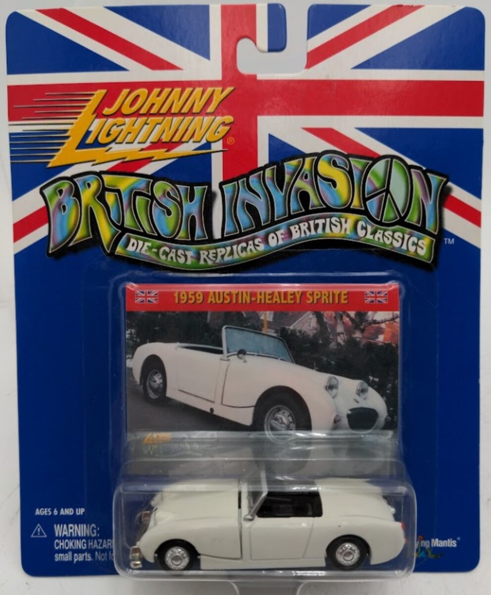 Playing Mantis 236-02 1:64 Johnny Lightning White 1959 Austin-Healey Sprite
