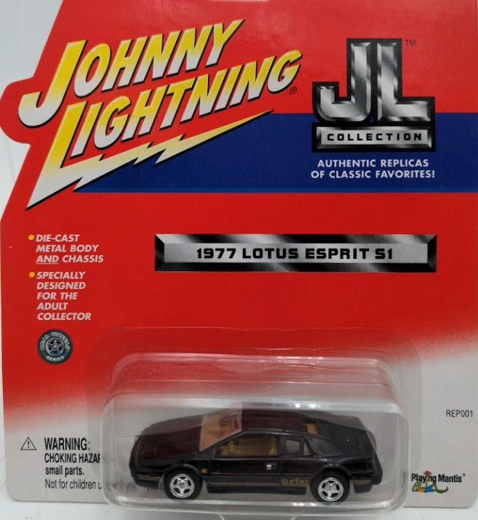 Playing Mantis 405-01 1:64 Johnny Lightning Black 1977 Lotus Esprit S1 Diecast