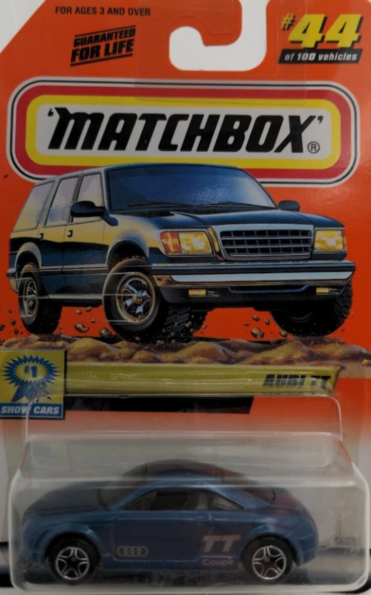 Matchbox 96331 44 1:55 Blue Audi TT Coupe # 1 Show Cars Mattel Wheels Diecast