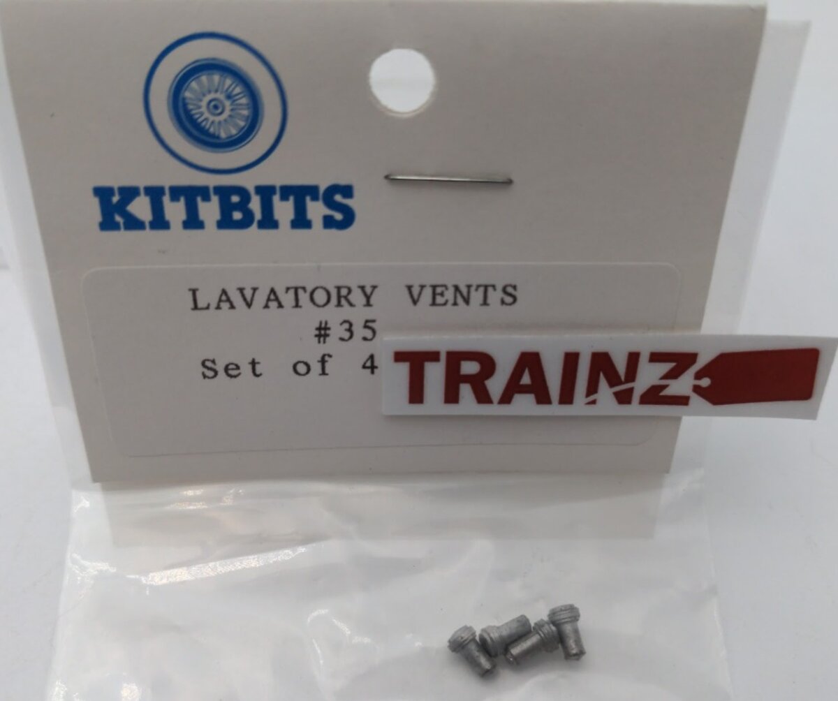 Kitbits 35 O Scale Lavatory Vents Unpainted Metal Part (Set of 4)