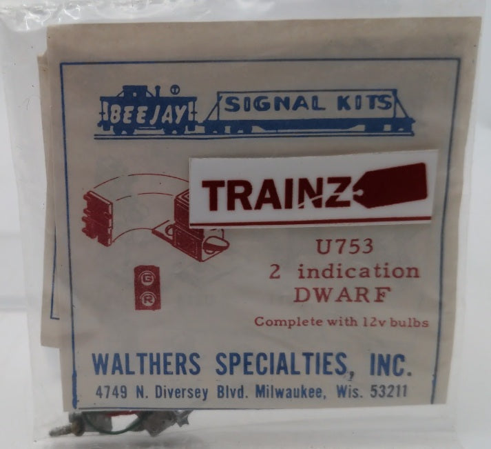 Walthers U753 Bee Jay HO Bee Jay HO Scale Dwarf Signal Complete W/12V Bulbs Kit