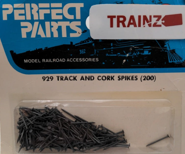 Perfect Parts 929 HO / O Scale Track & Cork Spikes (Pack of 200)