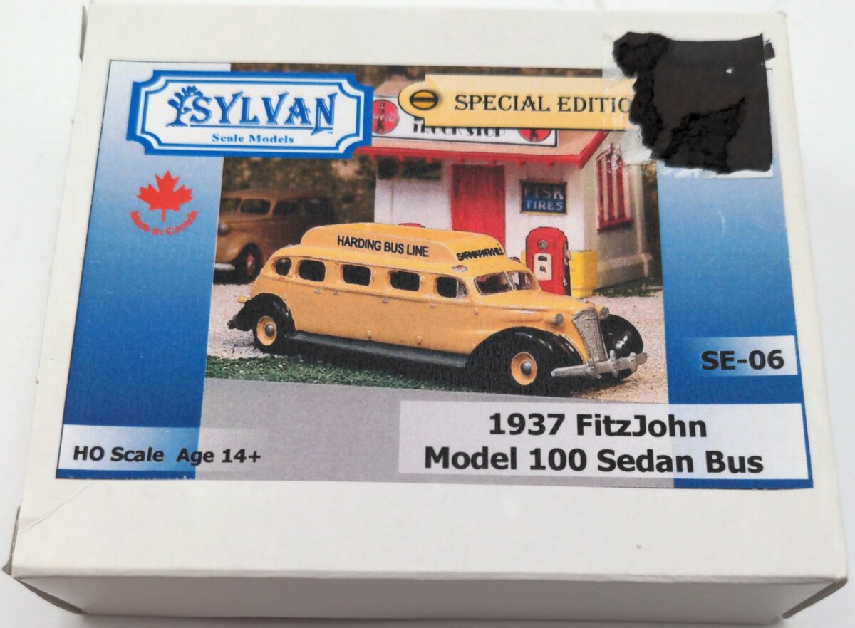 Sylvan Scale Models HO SE-06 1937 FitzJohn Sedan Bus Kit
