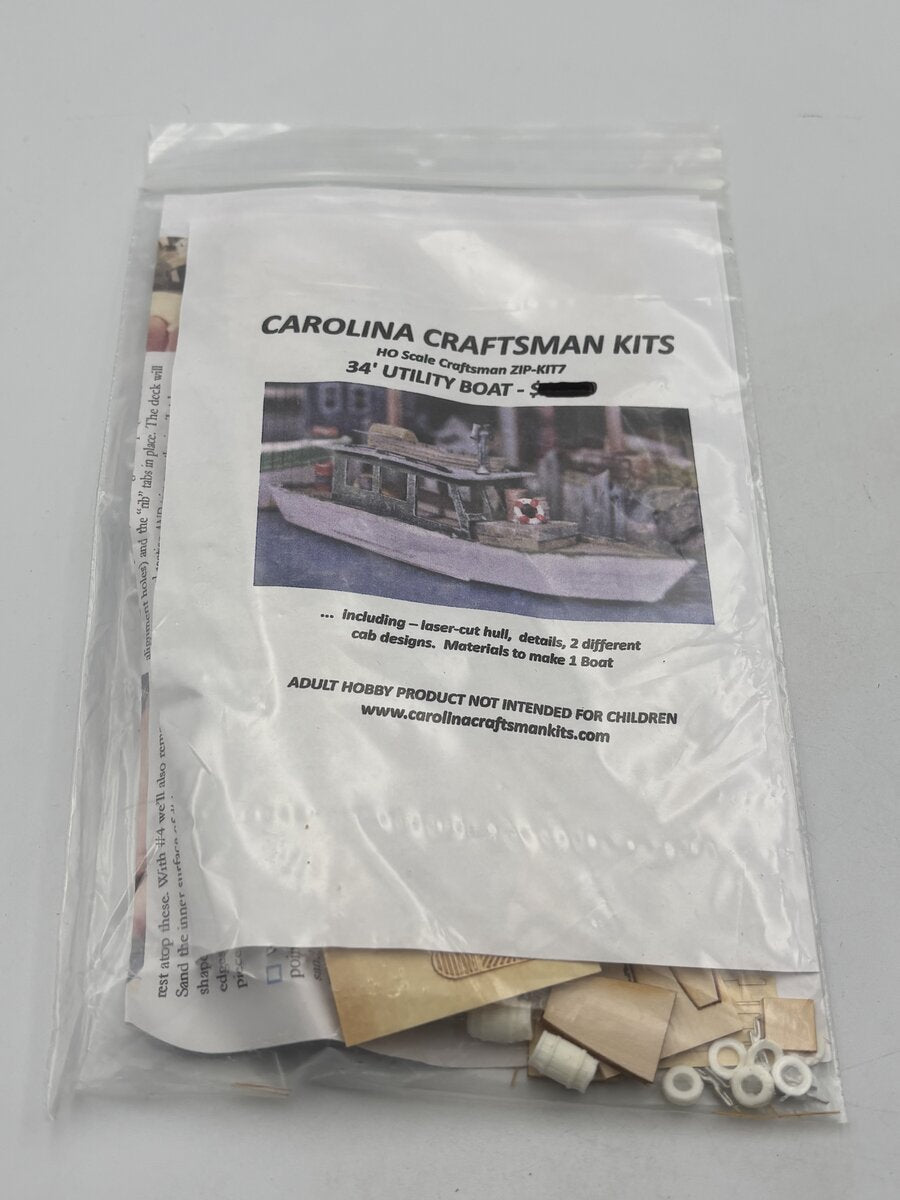 Carolina Craftsman ZIP-KIT7 HO 34' Utility Boat Building Kit