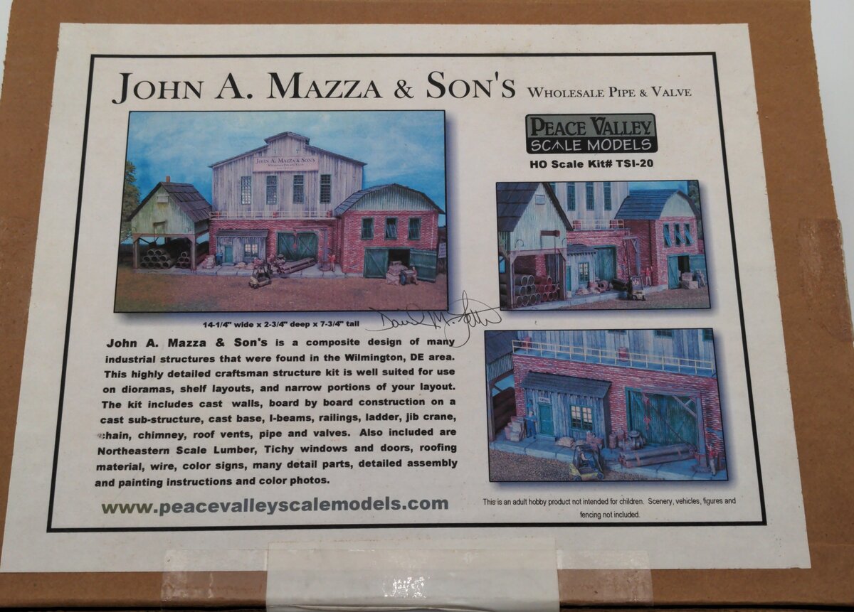 Peace Valley TSI-20 HO John A. Mazza & Son's Wholesale Pipe & Valve Building Kit