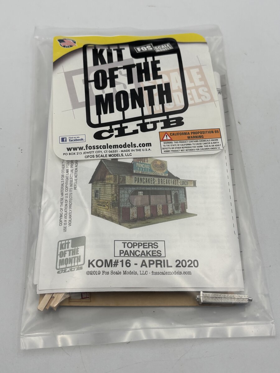 FOS Scale Limited 16 HO Toppers Pancakes Build Kit
