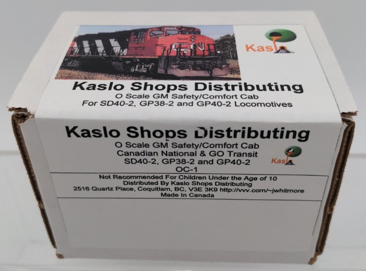 Kaslo Shops OC-1 O Scale GM Wide Safety / Comfort Cab CN/GO Transit Kit