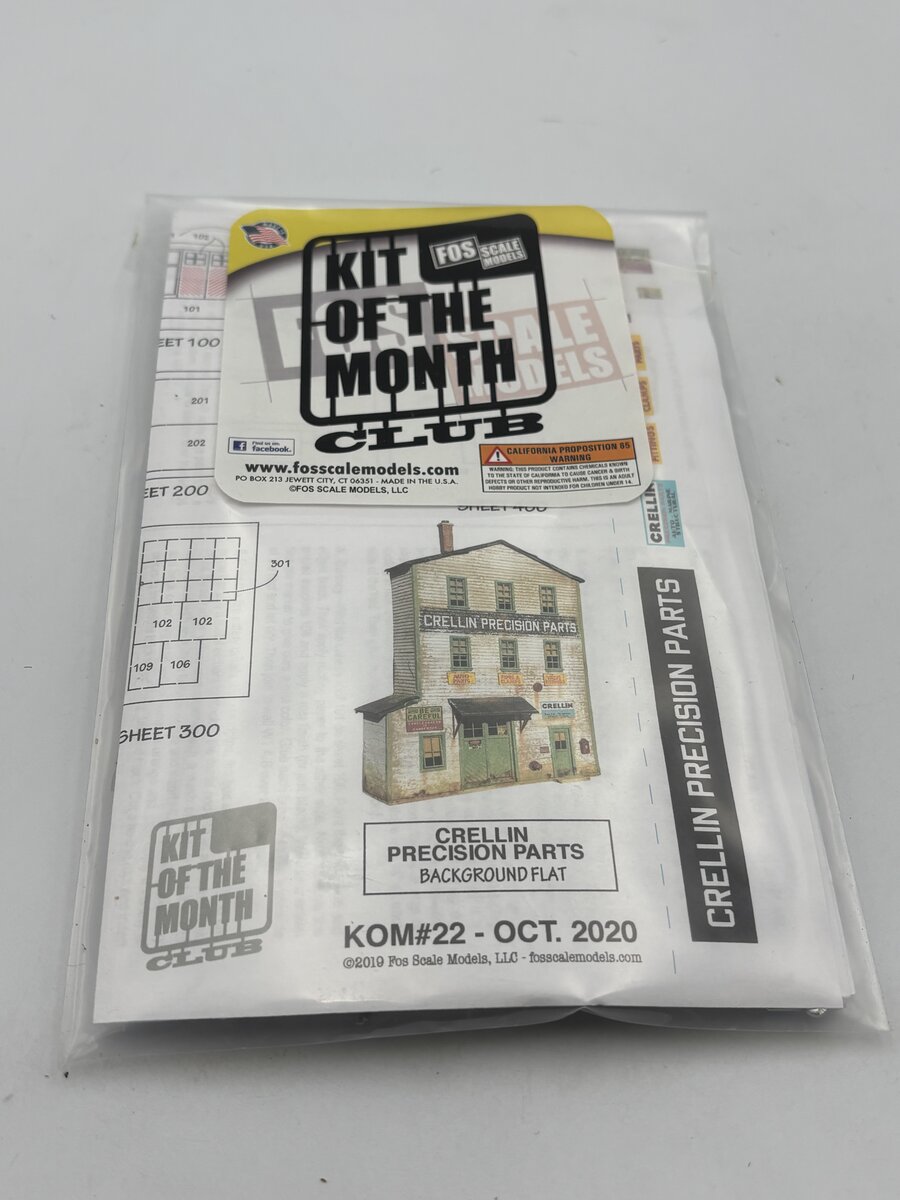 FOS Scale Limited 22 HO Crellin Precision Parts Build Kit