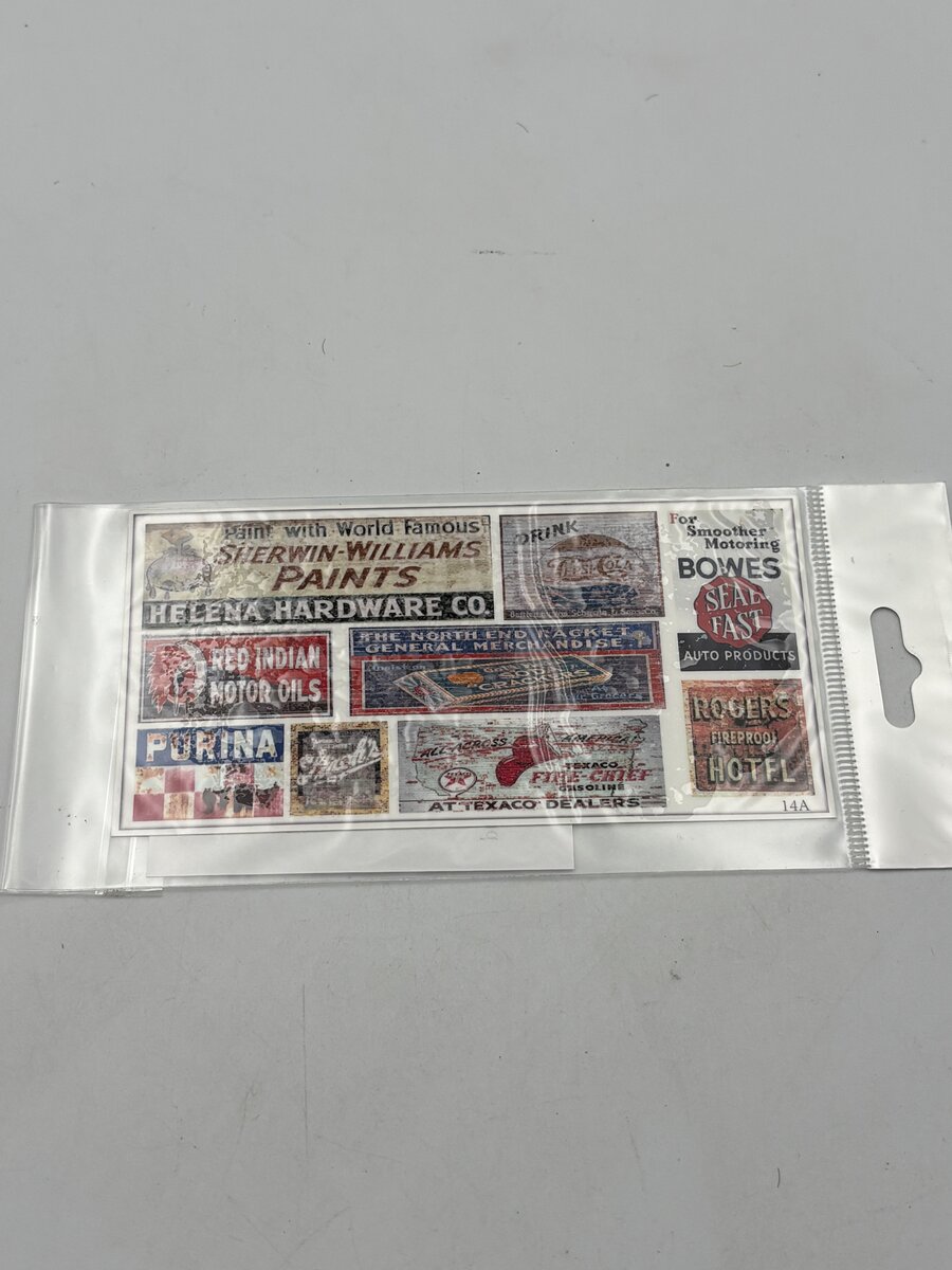 Scenery Sheets 14A HO Weathered Building Ghost Sign Decals