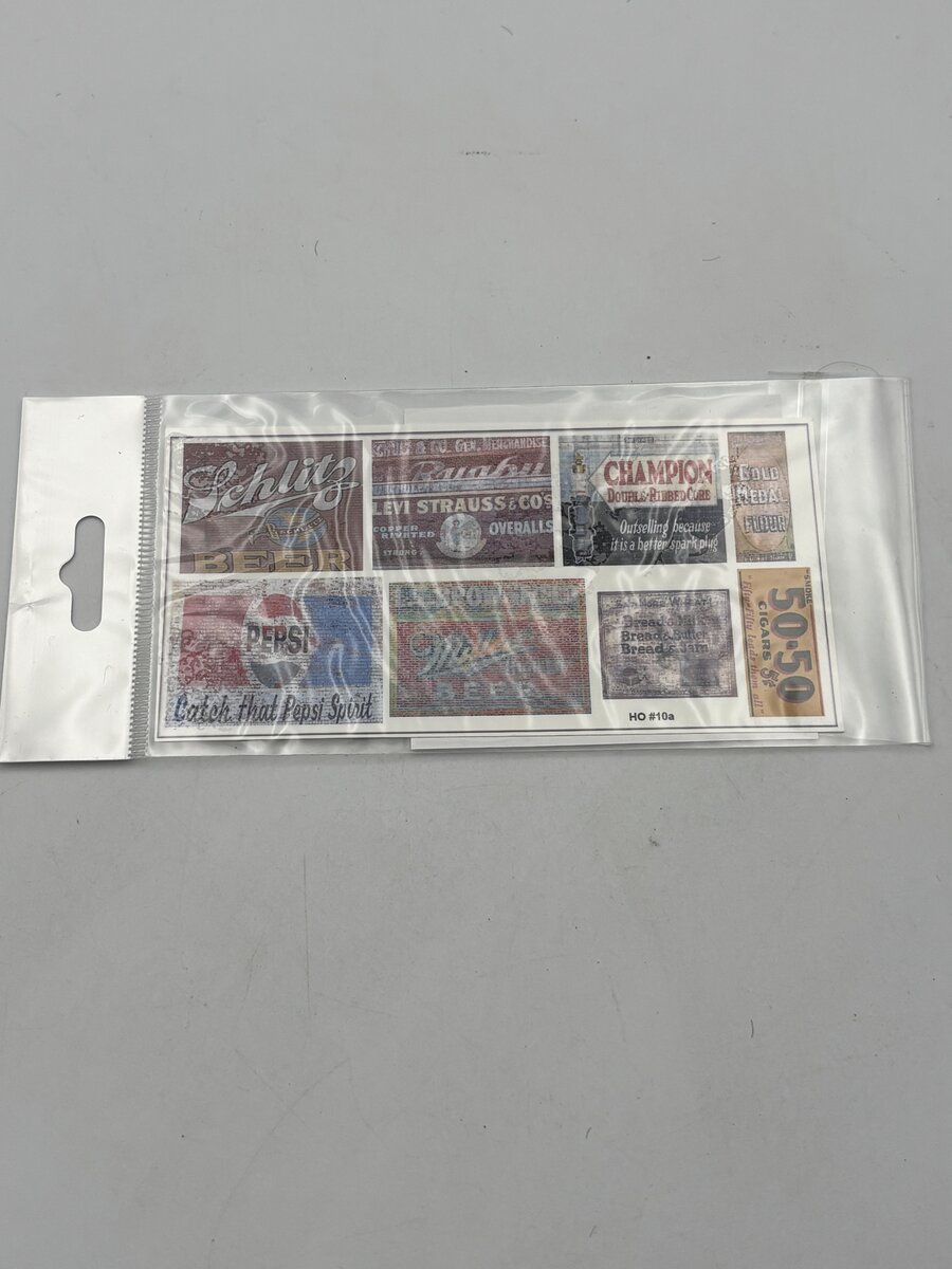 Scenery Sheets 10A HO Weathered Building Sign Decals