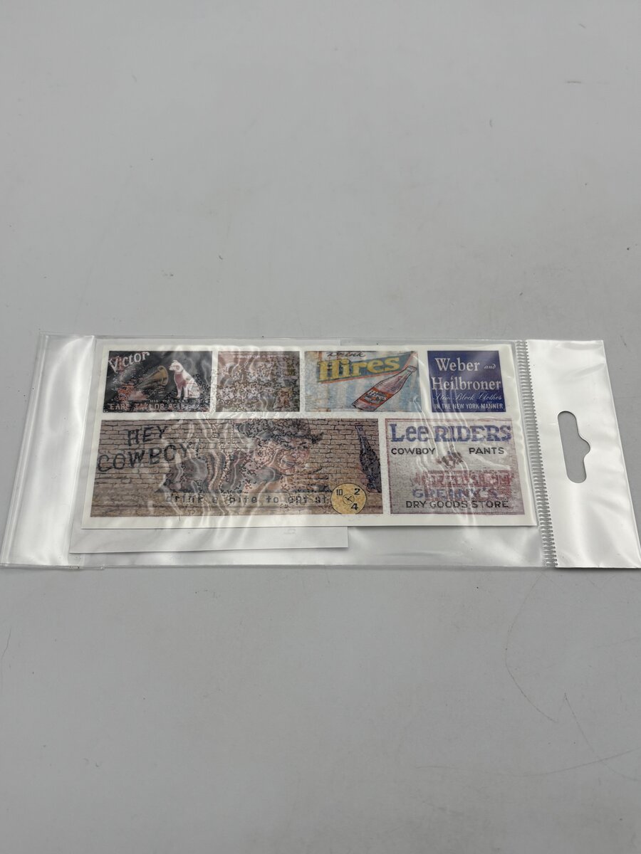 Scenery Sheets HO Weathered Business Sign Decals