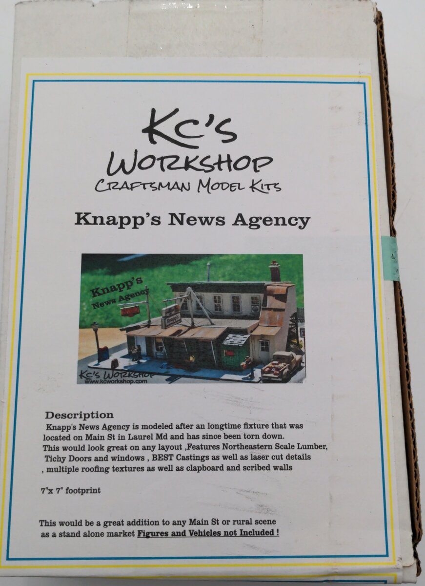 Kc's Workshop HO Knapp's News Agency Building Kit