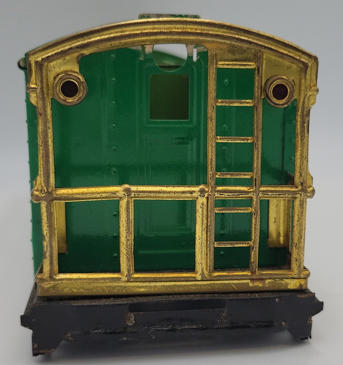 Lionel 517-2 Standard Gauge Green Caboose Frame and Shell with Brass Railing