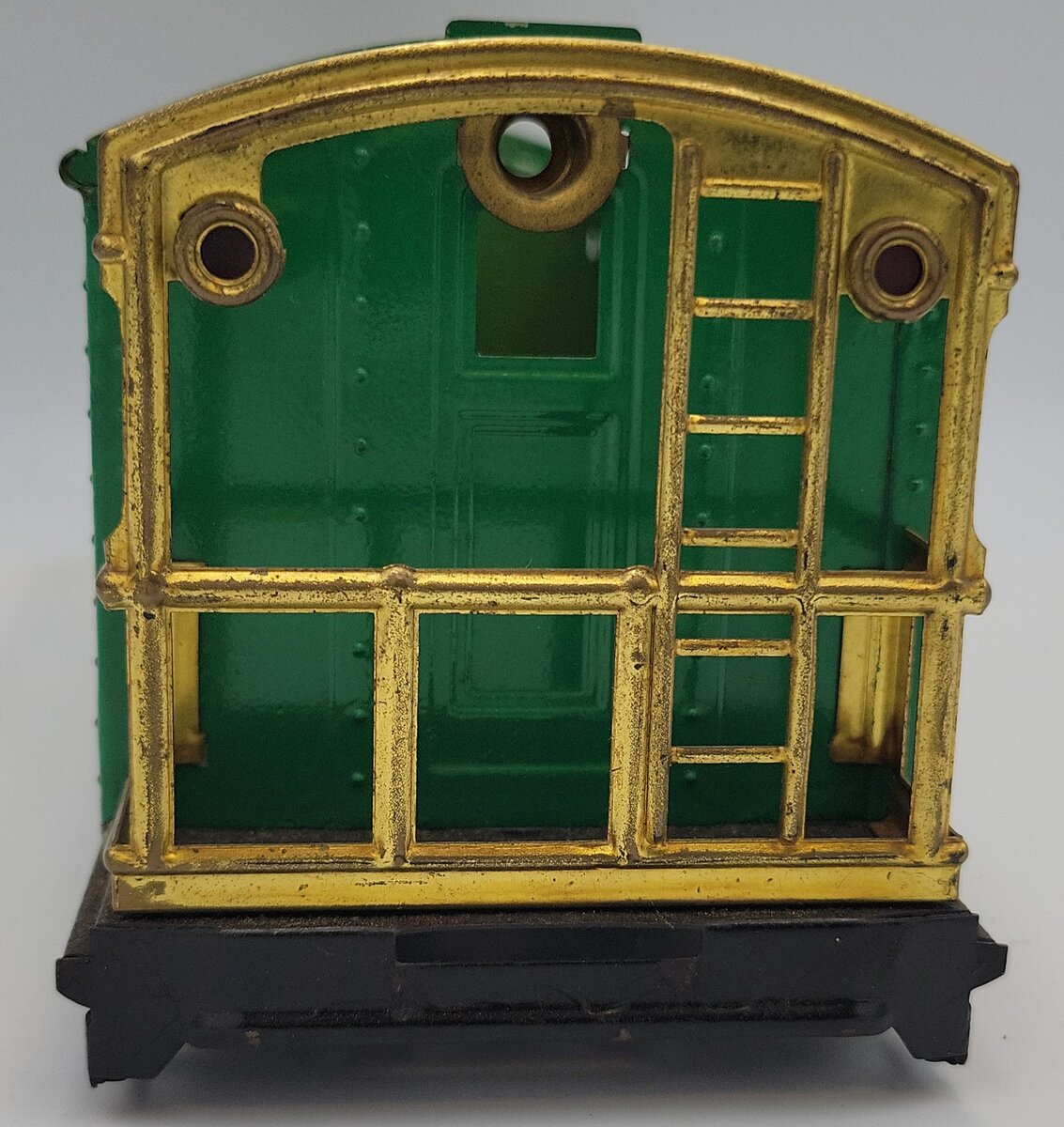 Lionel 517-2 Standard Gauge Green Caboose Frame and Shell with Brass Railing