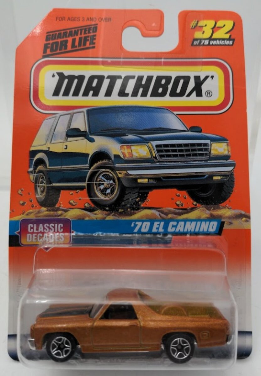 Matchbox 01732 1:64 Scale Classic Decades Chevrolet Gold '70 El Camino