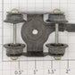 American Flyer XA12A057 Tin Metal Link Coupler Freight Truck w/ Plastic Wheels