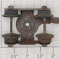 American Flyer XA12A057 Tin Metal Link Coupler Truck w/ Metal & Plastic Wheels