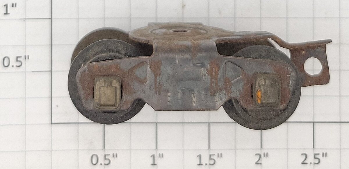 American Flyer XA12A057 Tin Metal Link Coupler Truck w/ Metal & Plastic Wheels
