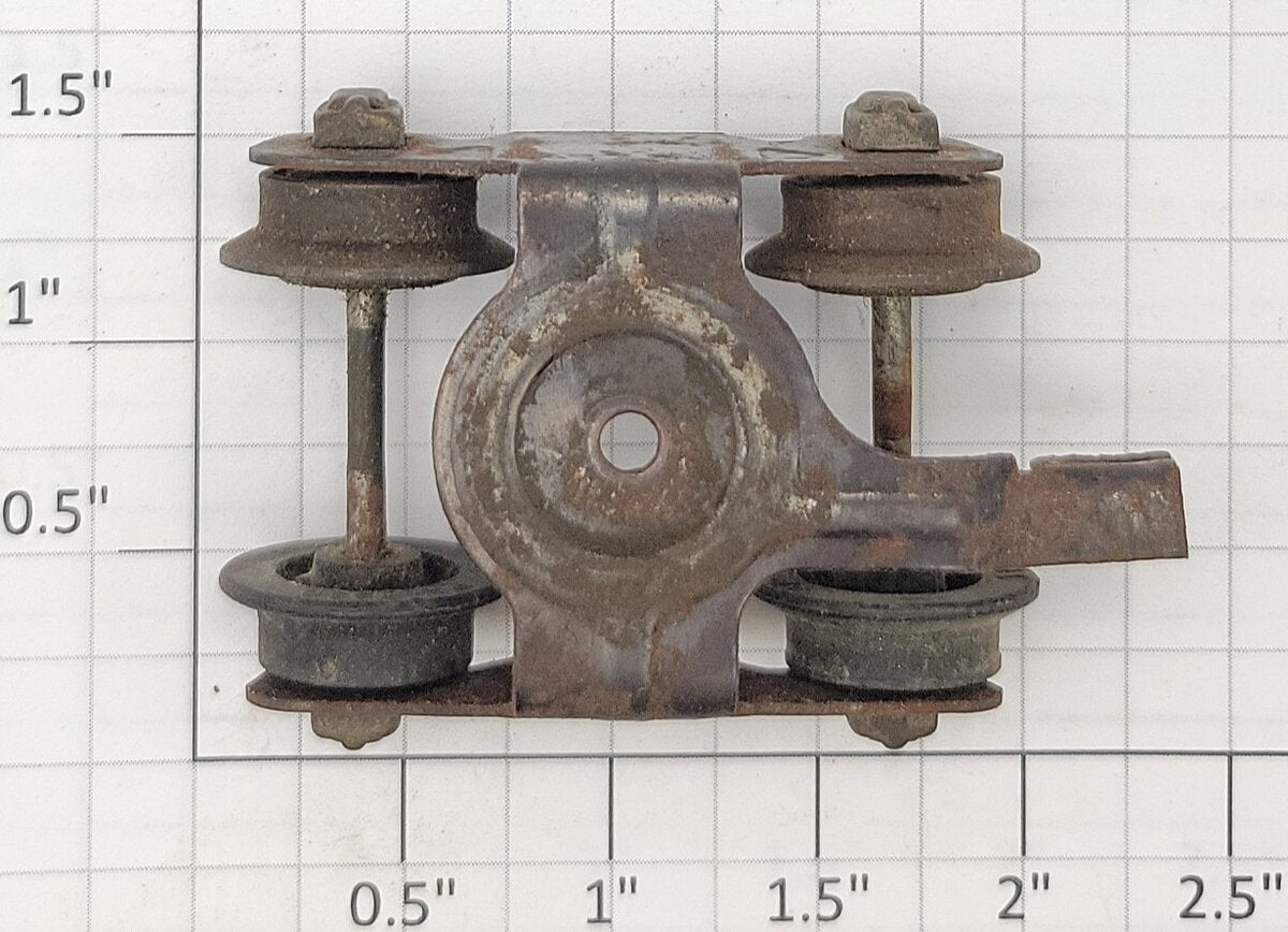 American Flyer XA12A057 Tin Metal Link Coupler Truck w/ Metal & Plastic Wheels
