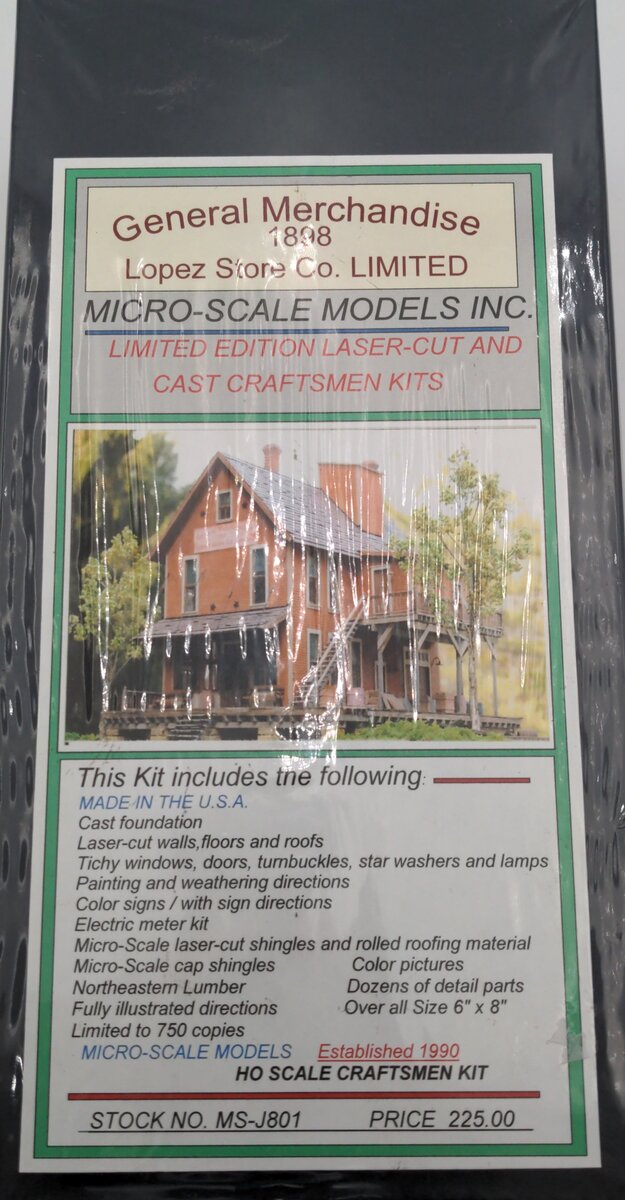 Micro-Scale Models MS-J801 HO Lopez Store Co. Limited Edition Building Kit