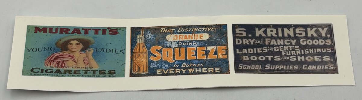 Scenery Sheets HO Weathered Business Sign Decals