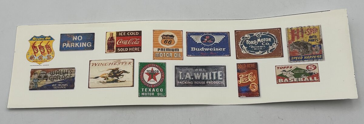 Scenery Sheets HO Weathered Business Sign Decals