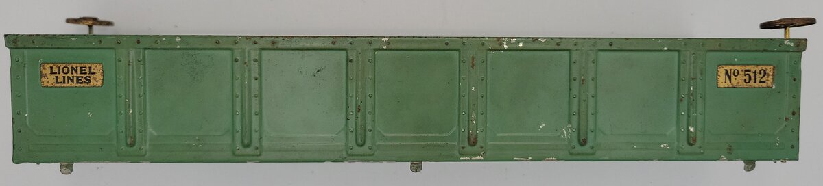 Lionel 512-5 Standard Gauge Light Green Tinplate Gondola Car Body Shell