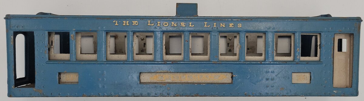 Lionel 337-38 Blue Standard Gauge Passenger Pullman Car Frame and Shell