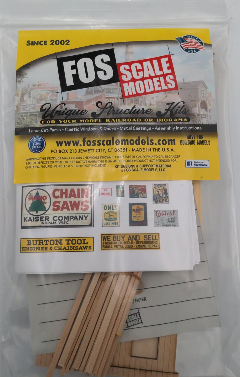 FOS Scale Models HO Burton Tool Co. Building Kit