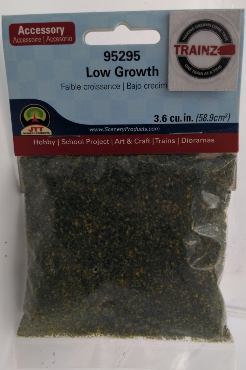 JTT Scenery Products 95295 Green Low Growth Bag 3.6 Cu. In.