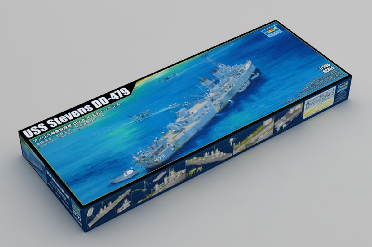 Trumpeter 03722 1:200 USS Stevens DD-479 Fletcher Class Destroyer Ship Kit