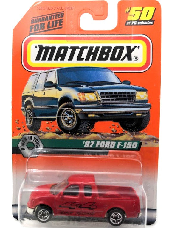 Matchbox 01750 1:64 Rough 'N Tough Red '97 Ford F-150 4 X 4 # 50 of 75 Vehicles
