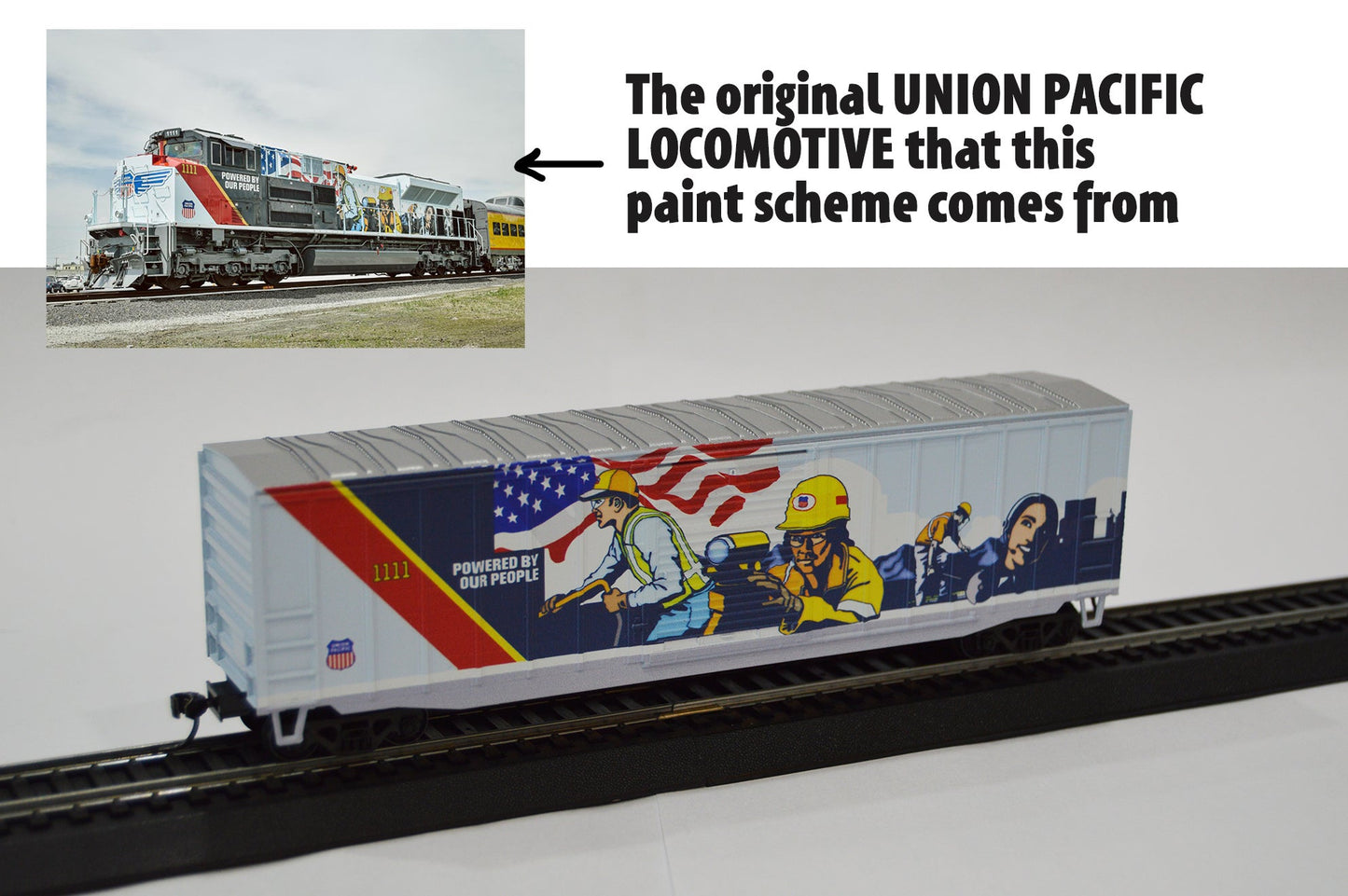 Value Trains USA 10054 HO Powered By Our People Scheme 50' 6" ACF Boxcar