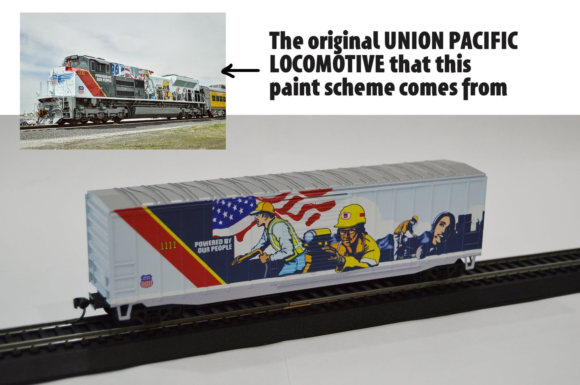 Value Trains USA 10054 HO Powered By Our People Scheme 50' 6