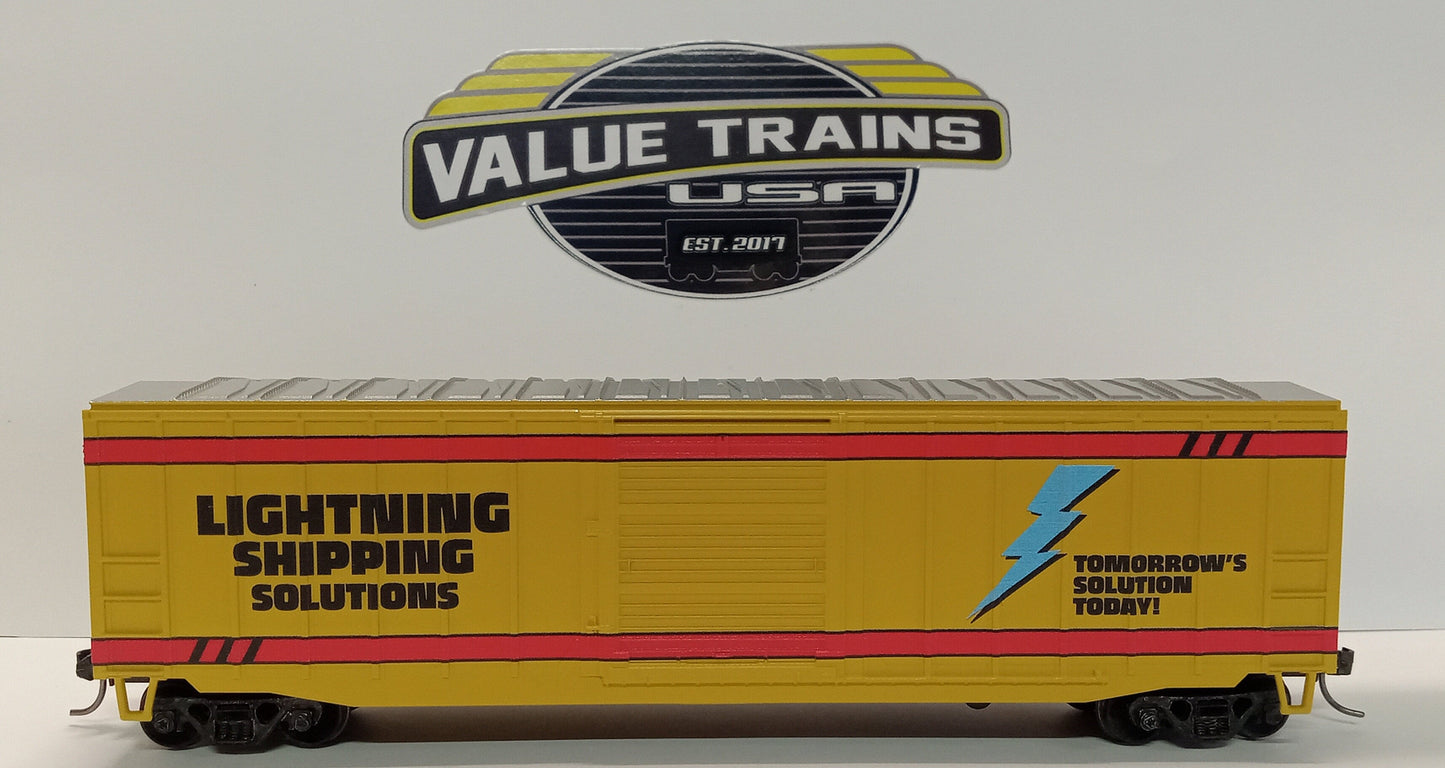 Value Trains USA 10054-LI HO Lightning Shipping Solutions 50" 6' ACF Boxcar