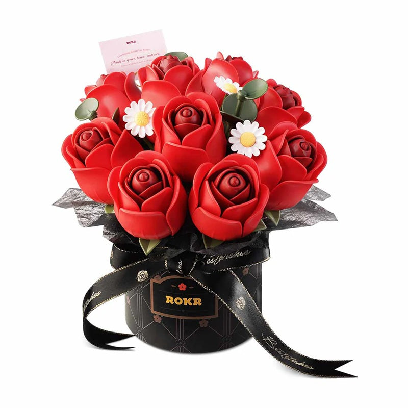 Robotime AF02J ROKR Red Rose Bouquet DIY 3D Puzzle