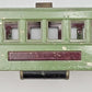 Lionel 337-37 Light Green Standard Gauge Passenger Pullman Car Frame & Shell