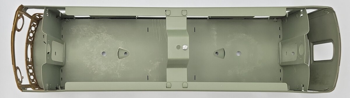 Lionel 341-1 Olive Observation Car Body Shell with Frame & Brass Railing