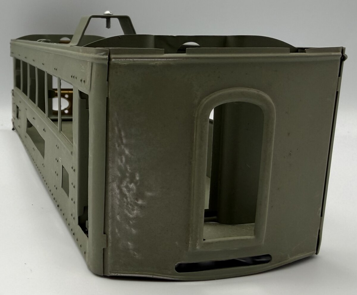 Lionel 341-1 Olive Observation Car Body Shell with Frame & Brass Railing
