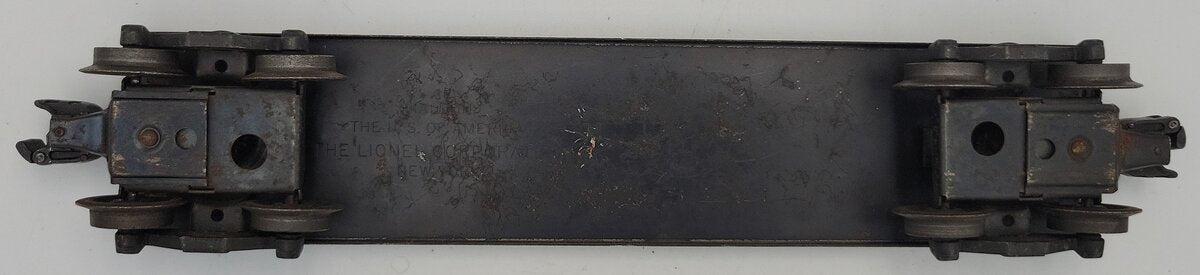 Lionel 6464-9 O Gauge Boxcar Frame w/o Holes w/ Operating Coupler Trucks