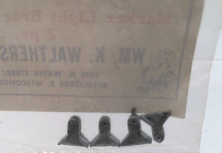 Walthers C099 O Gauge Marker Light Brackets 2 Pairs Metal Parts