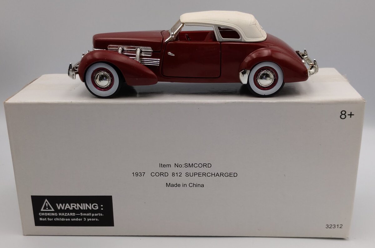 Signature Models 32312 (SMCORD) 1:32 Diecast Red 1937 Cord 812 Supercharged