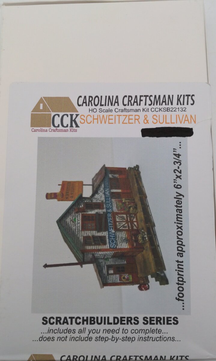 Carolina Craftsman CCKSB22132 CCKSB22132 HO Schweitzer & Sullivan Building Kit