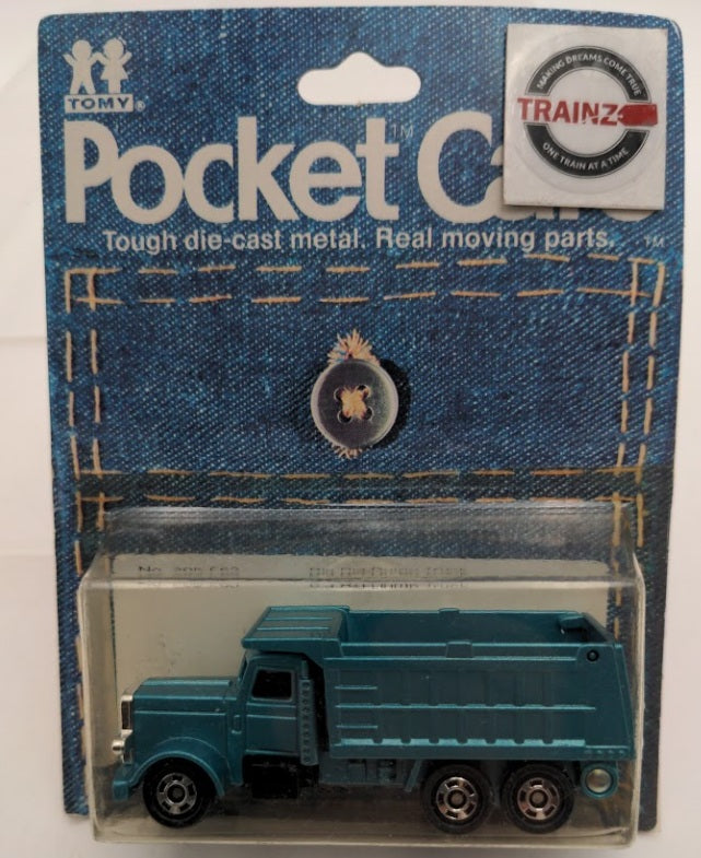 Tomy 205-F63 1978 Tomy Pocket Metallic Blue Big Rig Dump Truck